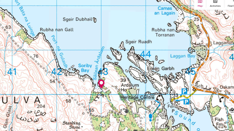Scarva Map Ulva Ferry - The UK Rivers Guidebook
